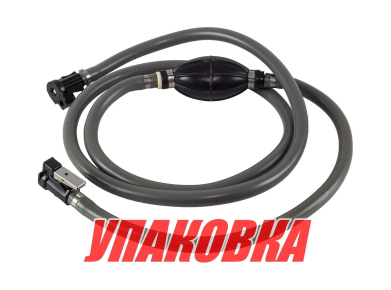 Шланг топливный d8.5/D14 мм с грушей и переходниками: Yamaha, Tohatsu/Nissan, Mercury (упаковка из 50 шт.)