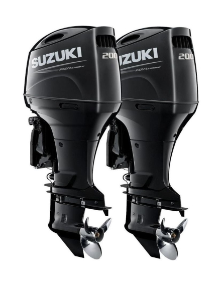 Спарка из 2 моторов Suzuki DF200APX, черные