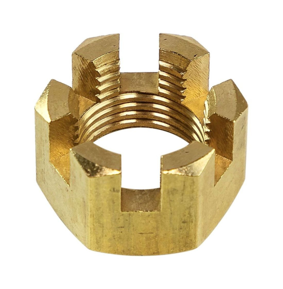 Гайка корончатая на гребной вал Yamaha 40-90, F25-100, Omax