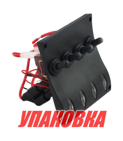 Панель бортового питания 4 переключателя, индикация (упаковка из 6 шт.)