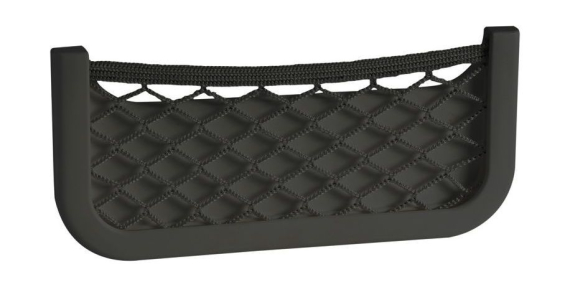 Накладной карман с сеткой 250x115x30 мм, черный