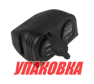 Разъем USB 5 В 3.1А и цифровой вольтметр для крепления на приборную панель (упаковка из 20 шт.)