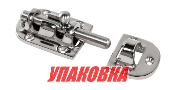 Задвижка дверная 90х39 мм, нержавеющая, Marine Rocket (упаковка из 10 шт.)