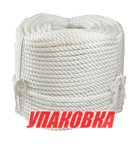 Веревка 3-прядная d14мм, L150м, белый, Marine Rocket (упаковка из 2 шт.)