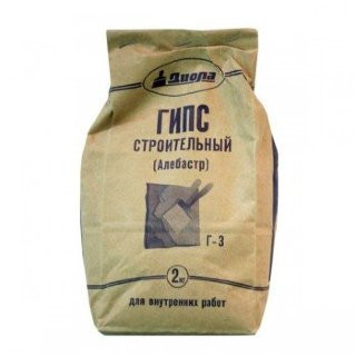 Гипс строительный Г-3 (алебастр), 2 кг