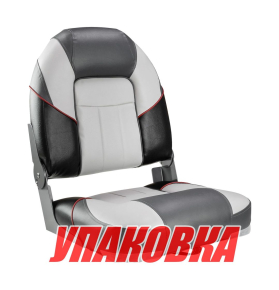 Кресло для катера (яхты) мягкое складное Premium Centurion, обивка винил, цвет серый/угольный, Marine Rocket (упаковка из 4 шт.) (75129GC-MR_pkg_4)