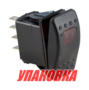 Переключатель двухпозиционный ON-ON 12 В/20А 7Р с подсветкой (упаковка из 10 шт.)